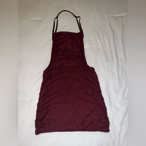 Burgundy Sleeveless Dress